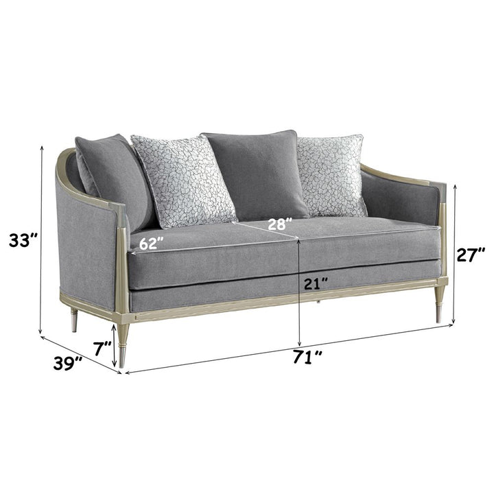 Fernando Loveseat with 4 Pillows