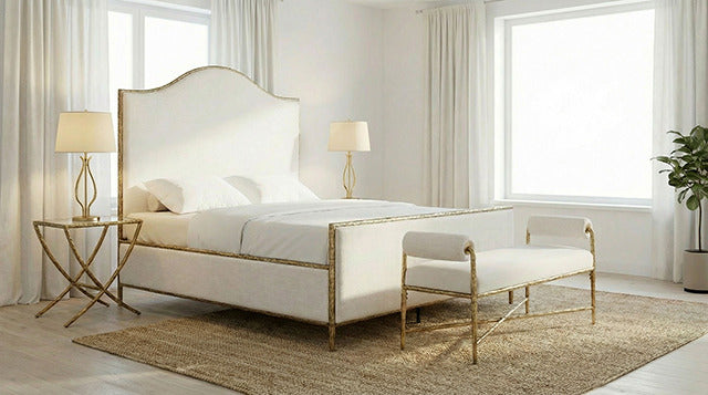 Vilna Side Table, Matte Gold - view 4