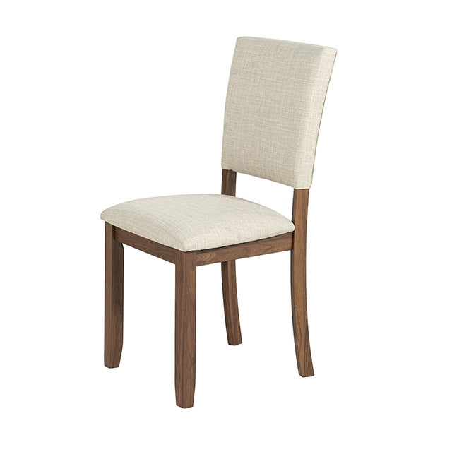 Oberto Side Chair, Walnut/Beige - view 2