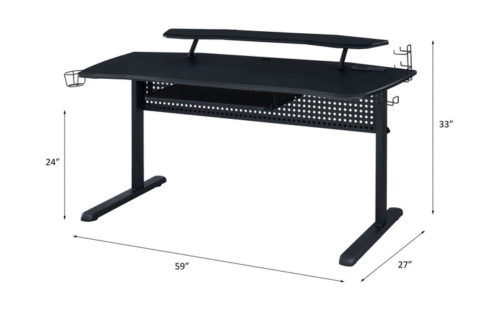 Vildre Gaming Desk W/USB – line drawing