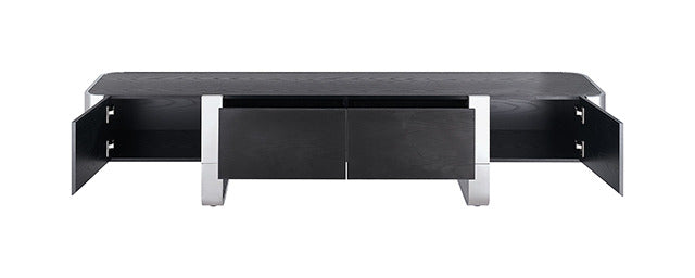 Leknes Tv Stand Black W/ Silver Frame - view 3