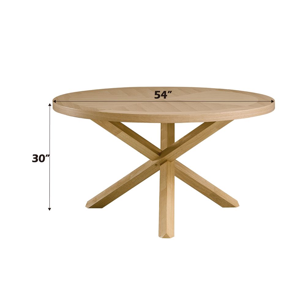 Kasem Round Dining Table – dimensions diagram