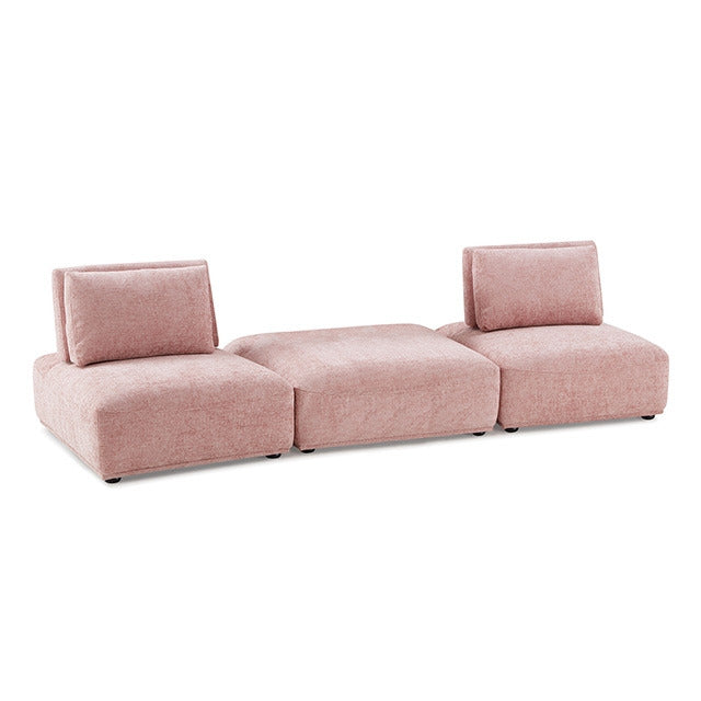 Stavanger 2-Seater W/ Square Ot, Pink
