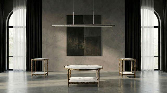 Kerna End Table, Matte Gold - view 4