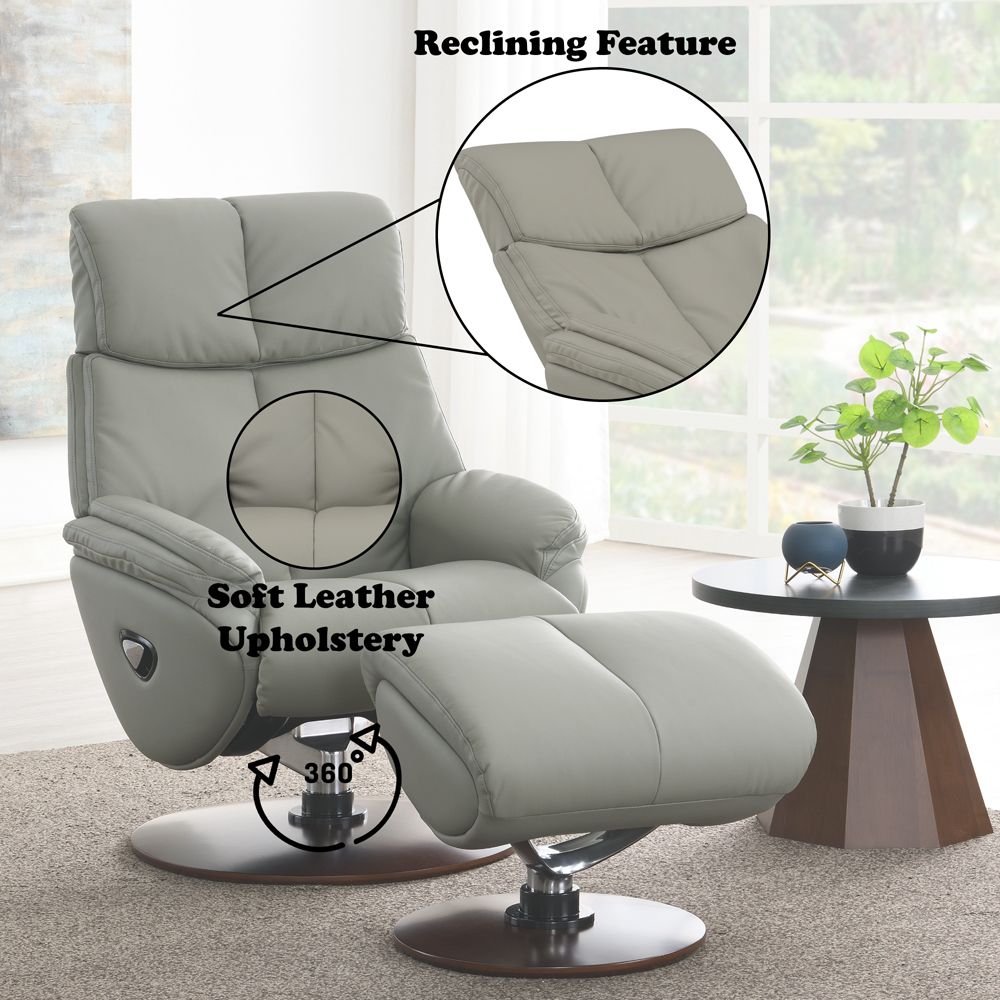 Kandoro Motion Accent Chair with Swivel & Ottoman