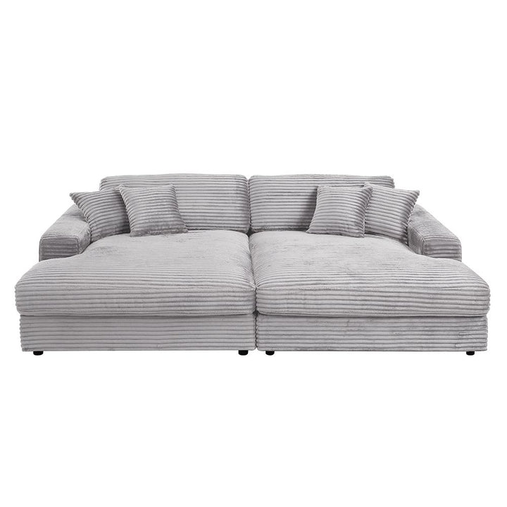 Hilde Sectional Sofa with 4 Pillows