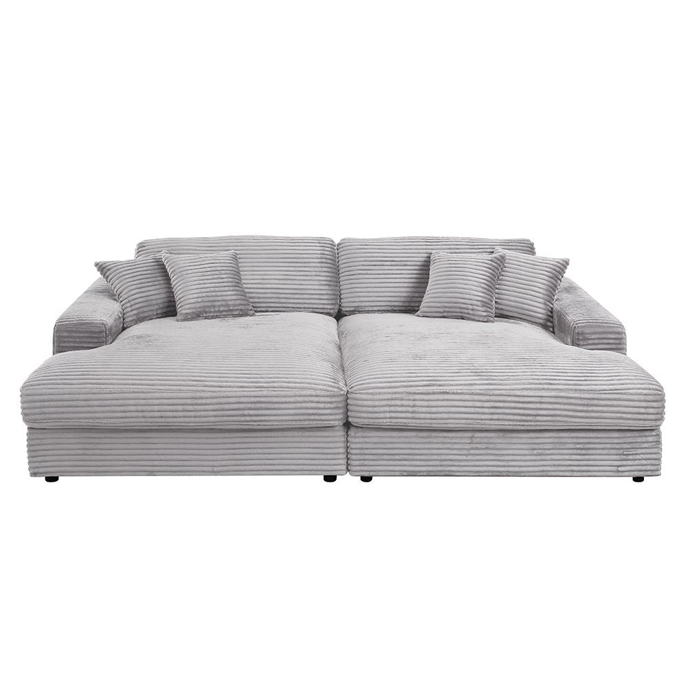 Hilde Sectional Sofa with 4 Pillows