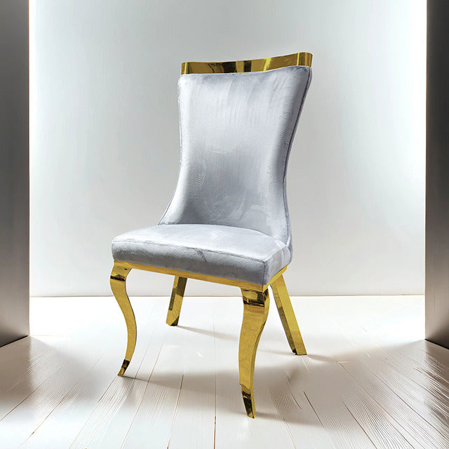 Basilicata Gold Chair, Gray
