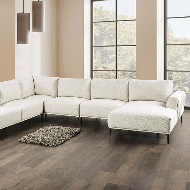 Gladbach J-Shaped Sectional, Beige
