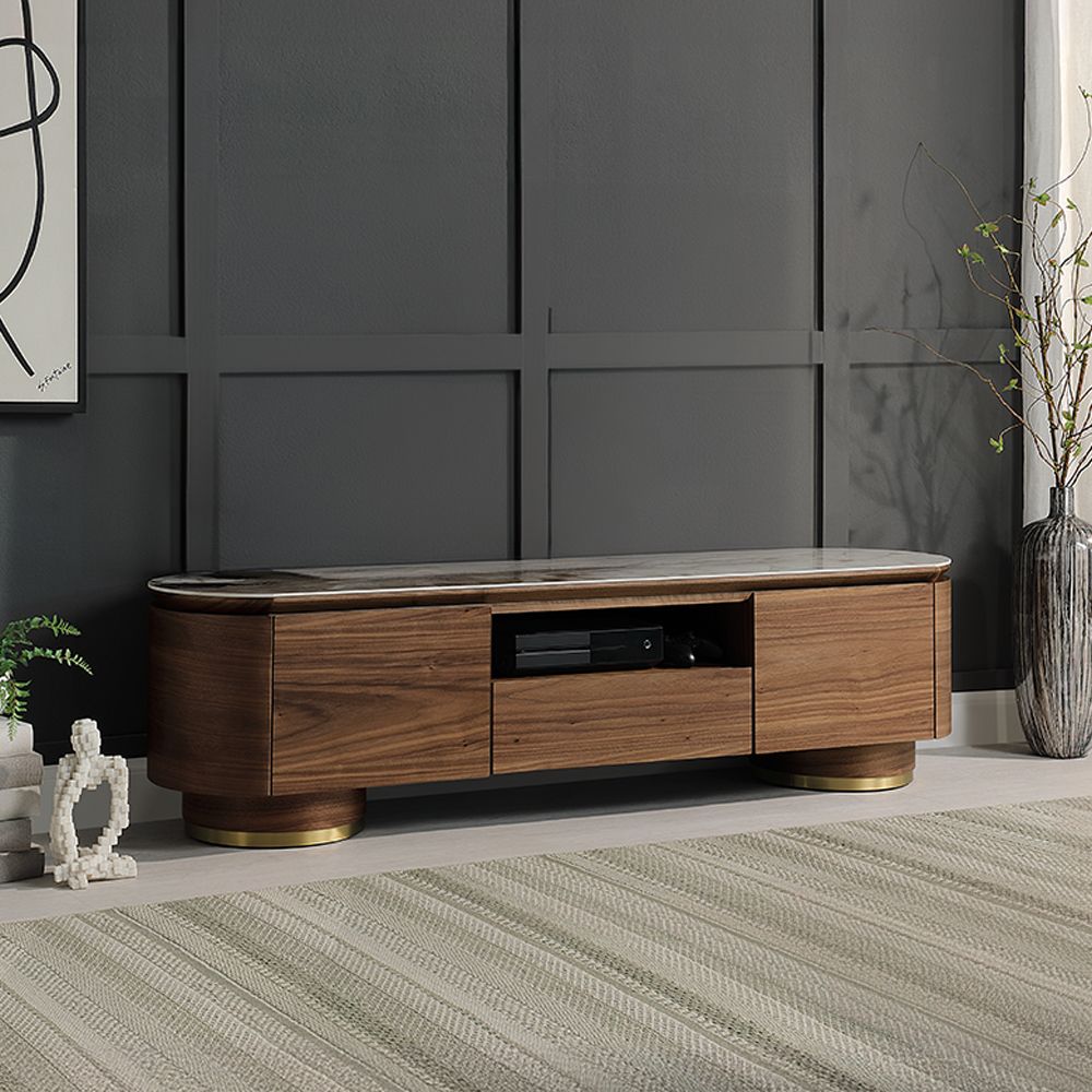 Willene TV Stand w/Ceramic Top