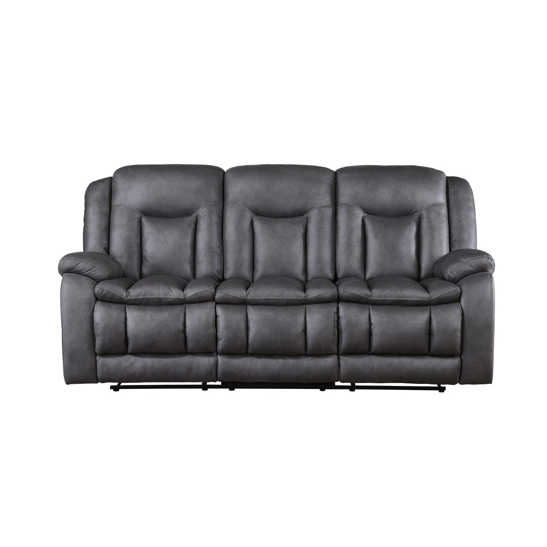 Morello  Sofa W/dual Recliner- Gray