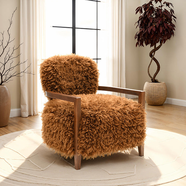 Eramo Accent Chair, Camel Brown - view 5