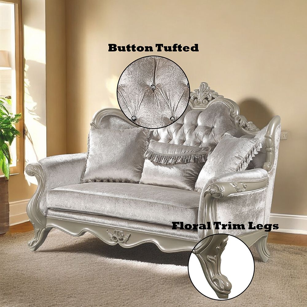 Libertee Loveseat w/3 Pillows – features callout