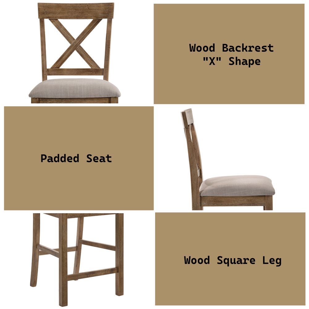 Martha II Counter Height Chair (Set-2) – features callout
