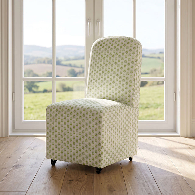 Canterbury Dining Chair, Seaside Cabbage Rose Green/White - view 6