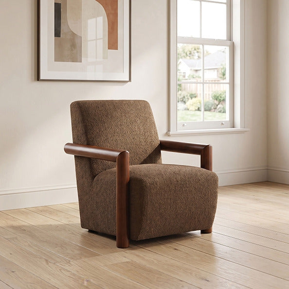 Esher Accent Chair, Caramel Brown - view 6