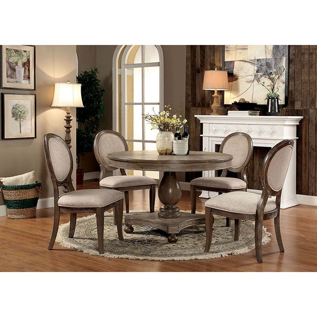 Kathryn Side Chair, Rustic Oak/Beige - view 2