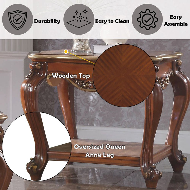 Picardy End Table – features callout