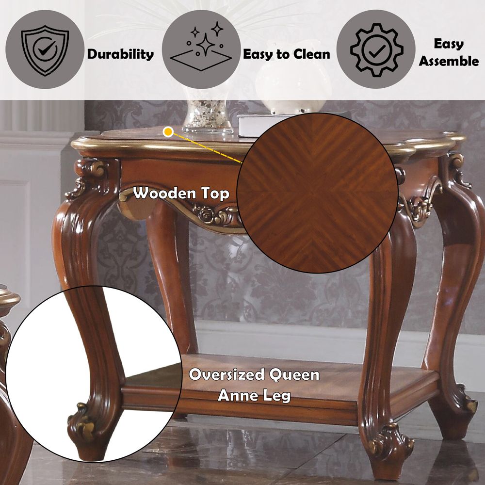 Picardy End Table – features callout