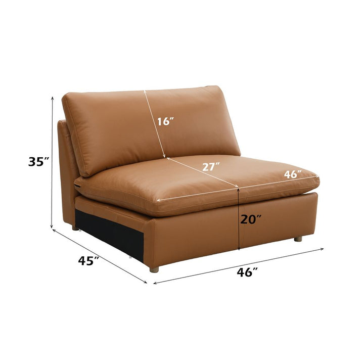 Brighton Modular Armless Chair – dimensions diagram