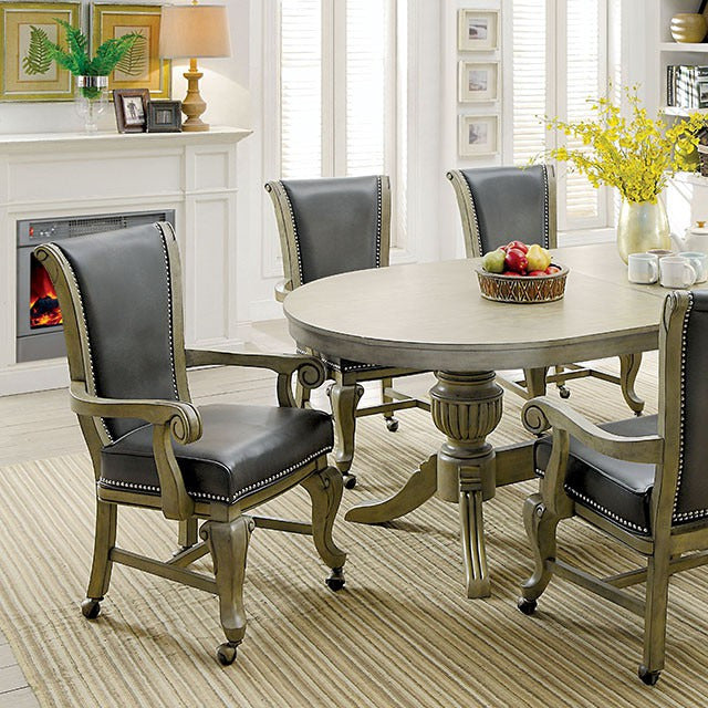 Melina 7 Pc Dining Table Set, Gray