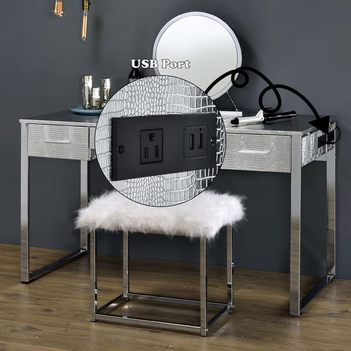 Myles Vanity Set W/USB – features callout
