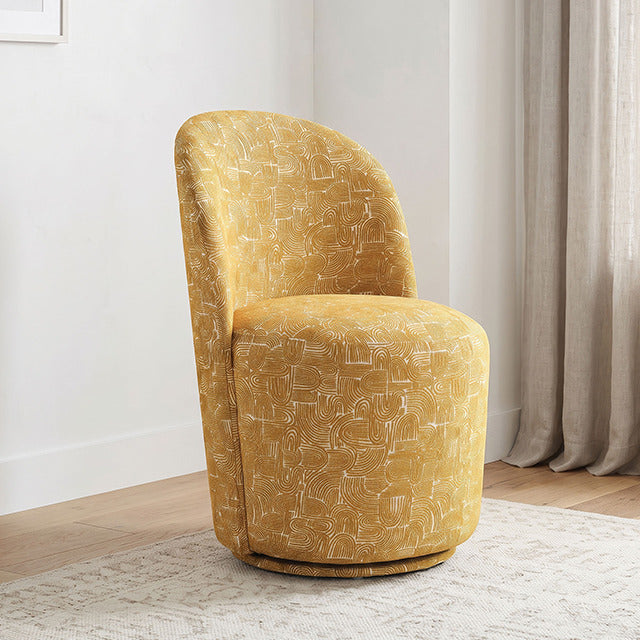 Vara Dining Swivel Chair, Mustard Yellow - view 5