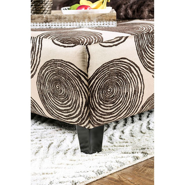 Bonaventura Ottoman, Brown/Pattern - view 3