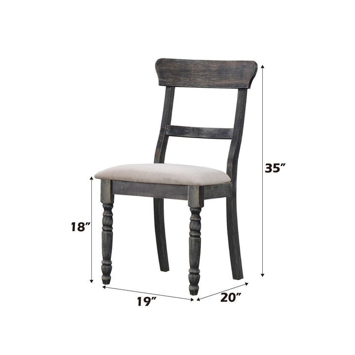 Leventis Side Chair (Set-2) – dimensions diagram