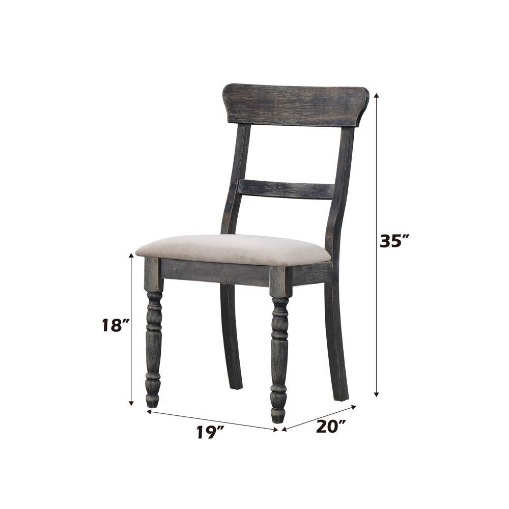 Leventis Side Chair (Set-2) – dimensions diagram