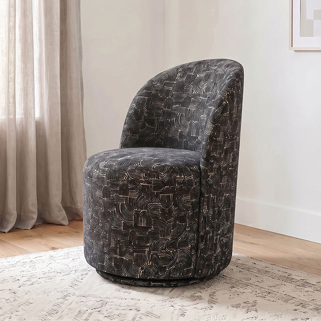 Vara Dining Swivel Chair, Onyx Black - view 5