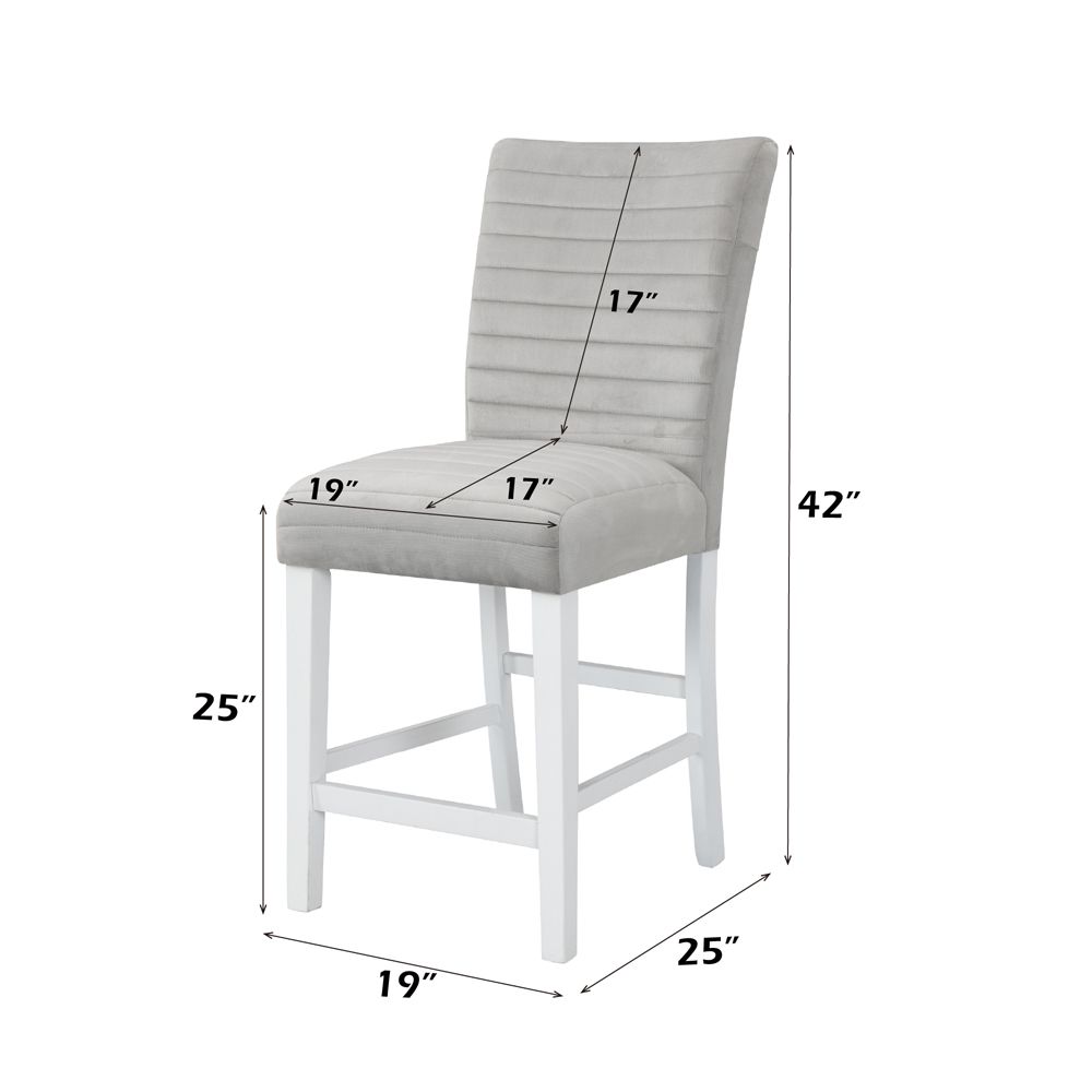 Elizaveta Counter Height Chair (Set-2) – dimensions diagram