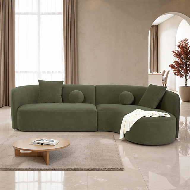 Revello Sectional, Olive Green