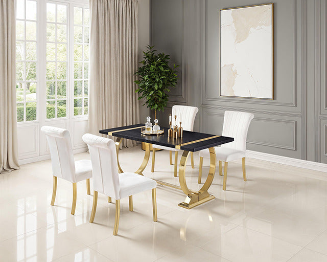 Horley 60" Dining Table, Gold Frame - view 2