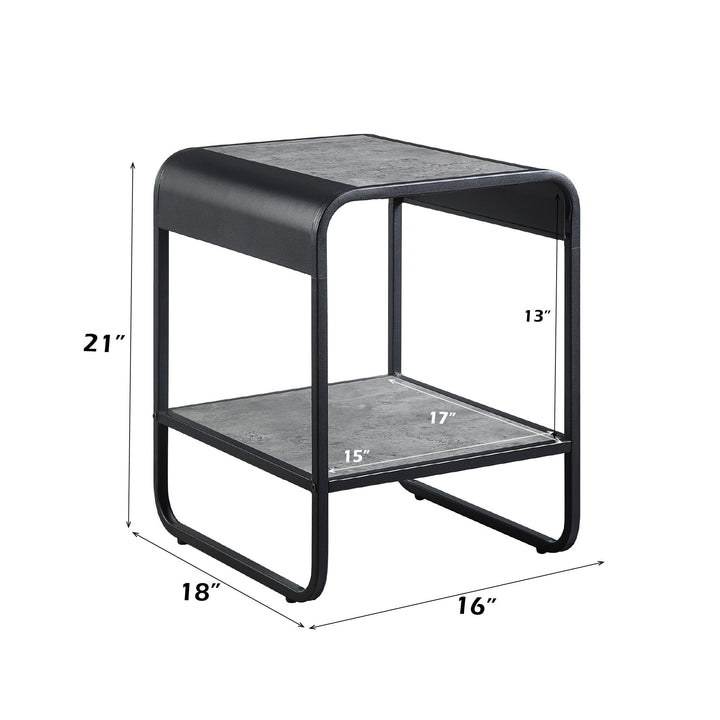 Raziela End Table – dimensions diagram