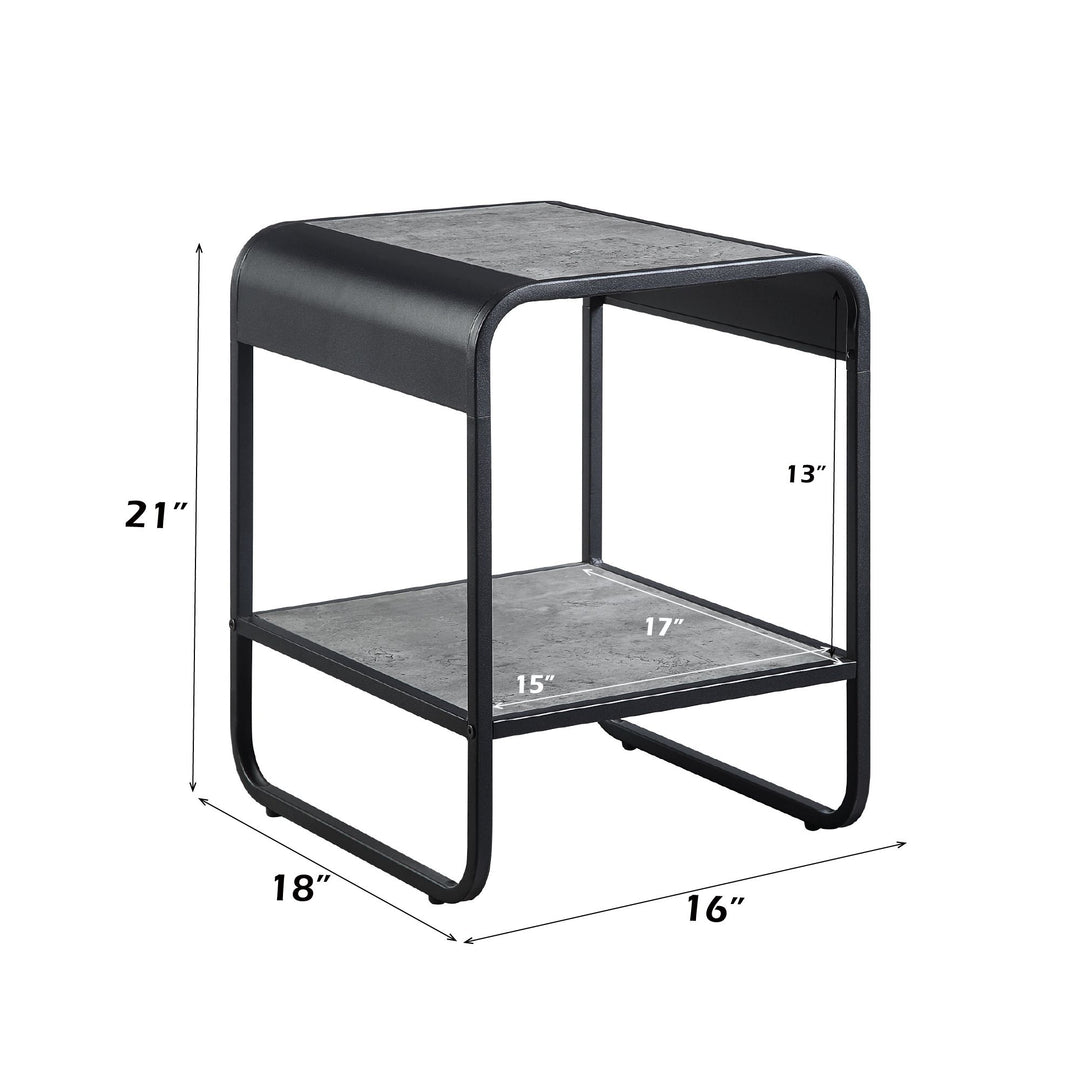 Raziela End Table – dimensions diagram