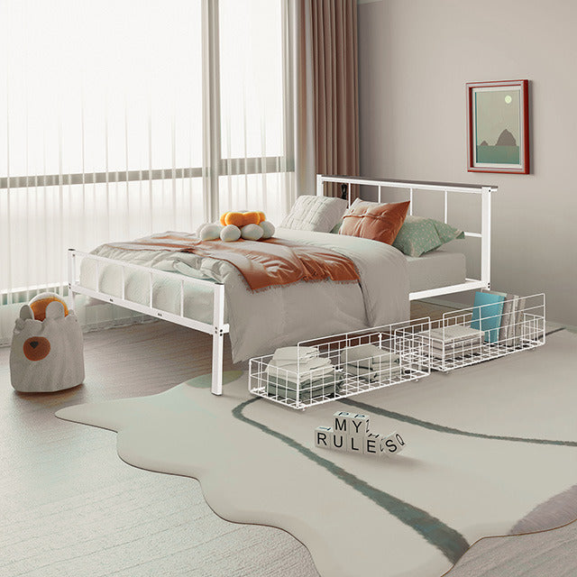 Nicoli Queen Metal Bed with Underbed Storage - view 5