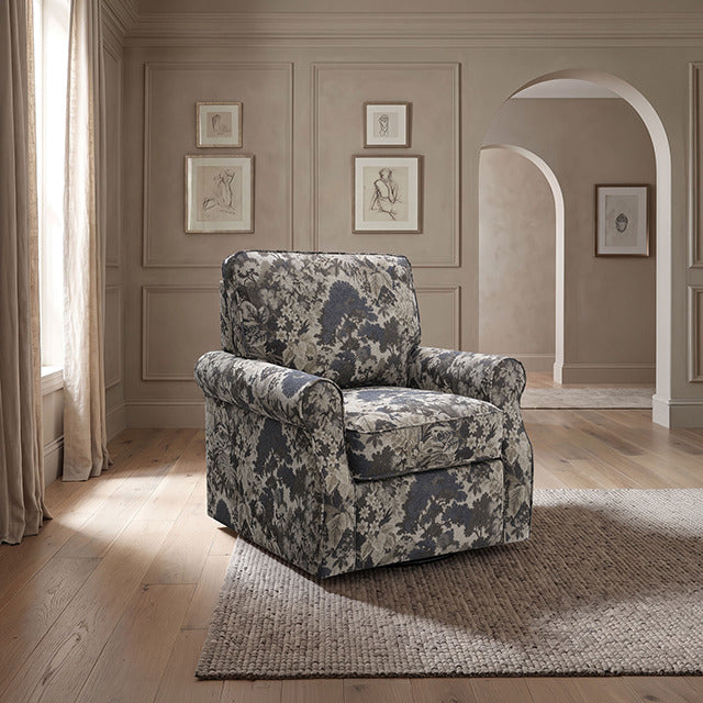 Penryn Swivel Accent Chair, Slate Blue - view 6