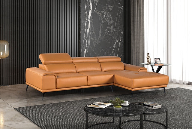 Vadso Sectional, Right Chaise, Tangerine - view 2