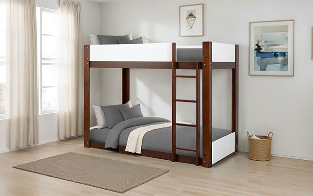 Terri Twin/Twin Bunk Bed, White/Dark Cherry - view 4