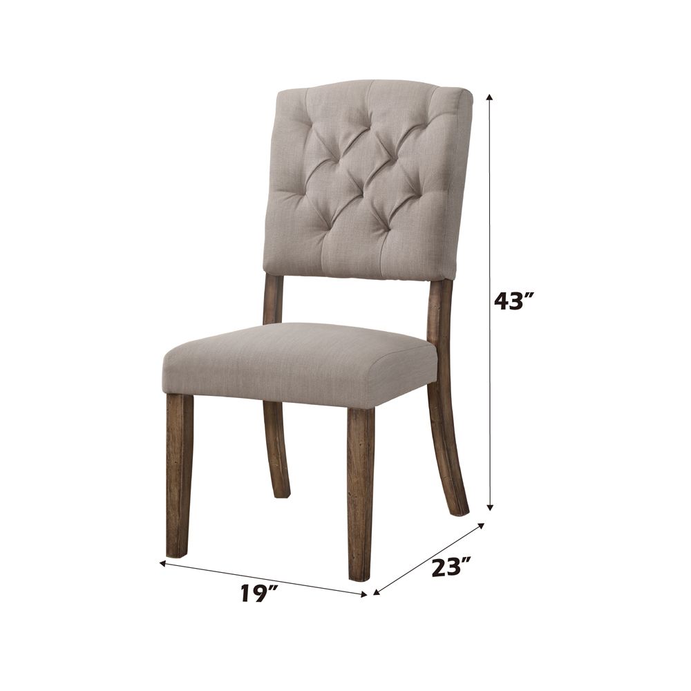 Bernard Side Chair (Set-2) – dimensions diagram