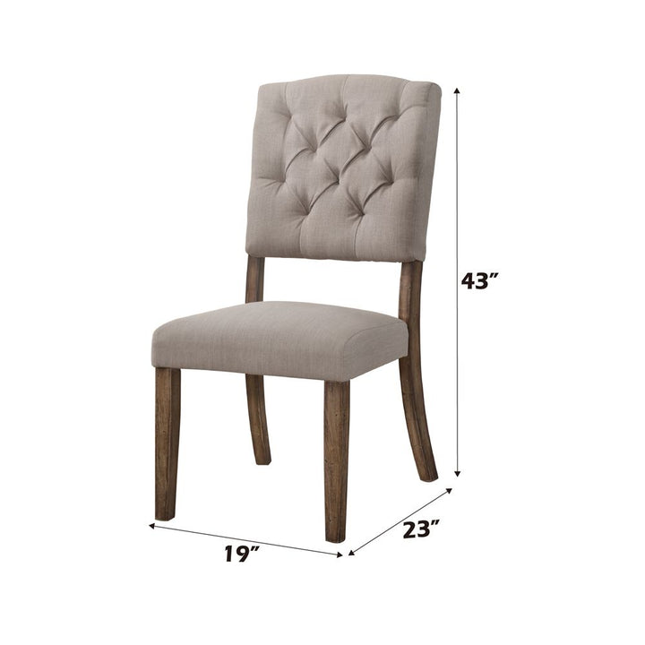 Bernard Side Chair (Set-2) – dimensions diagram