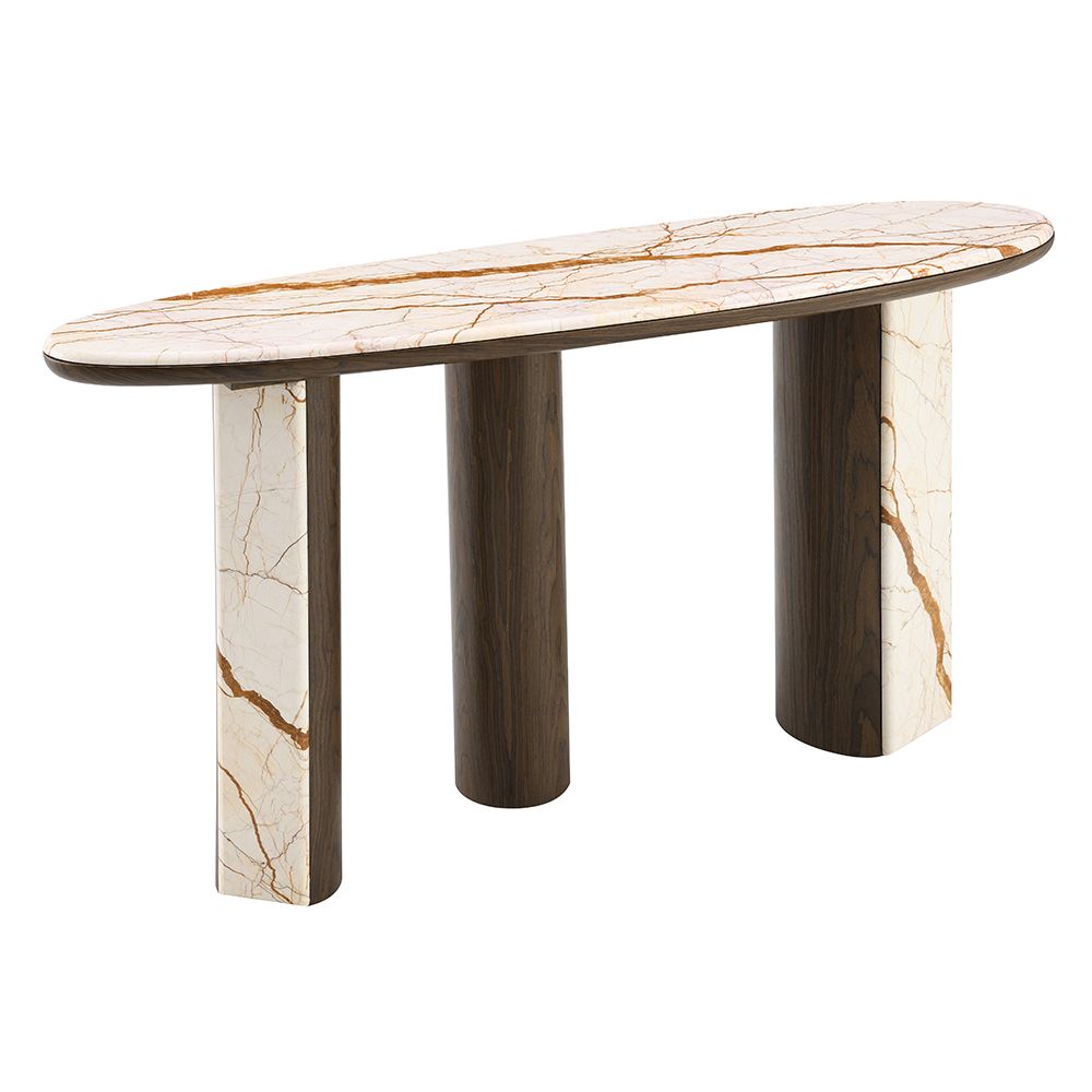 Haidar Console Table with Marble Top