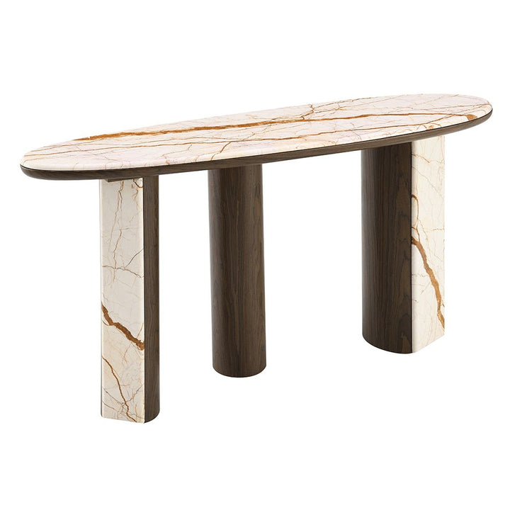 Haidar Console Table with Marble Top