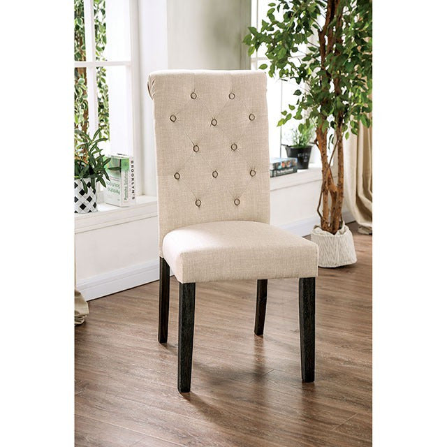 Alfred Side Chair, Antique Black/Ivory - view 2