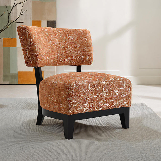 Aveni Accent Chair, Rustic Orange - view 5