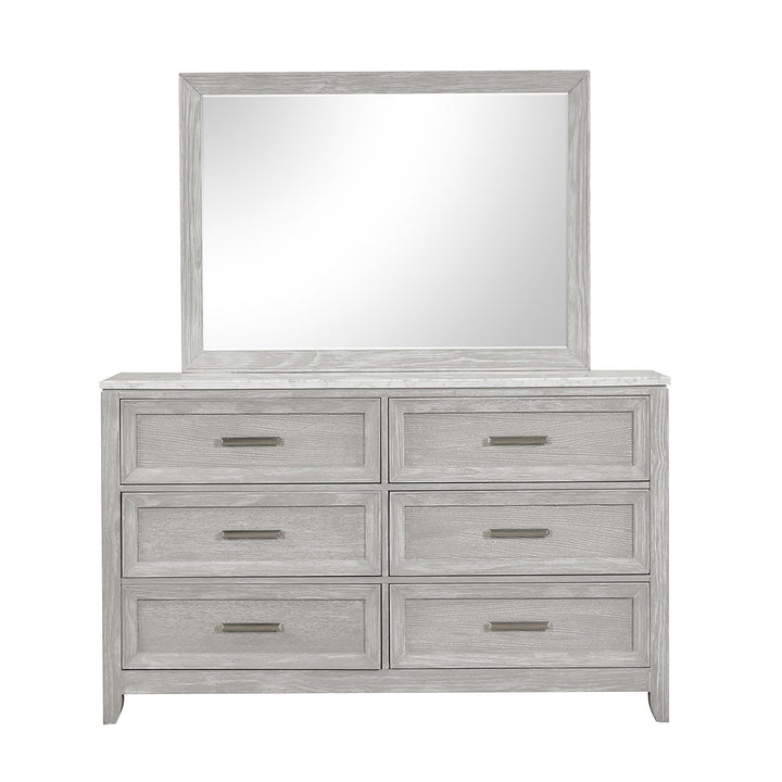 Fiona Landscape Mirror-Mist Gray
