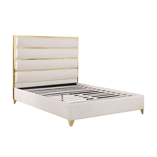 Andriola Bed, Gold/White