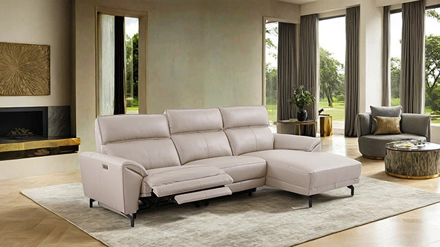 Theola Power Sectional, Right Chaise, White - view 2