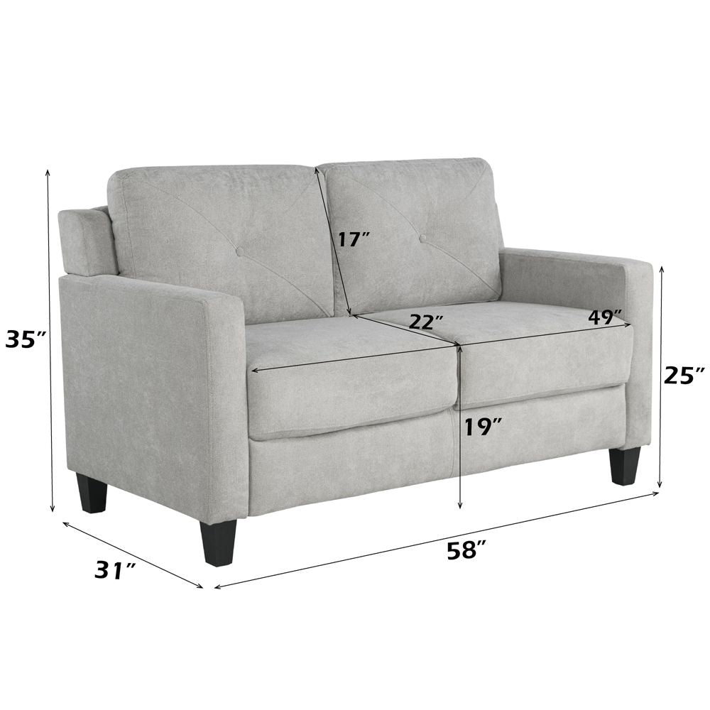 Horatio Loveseat – dimensions diagram